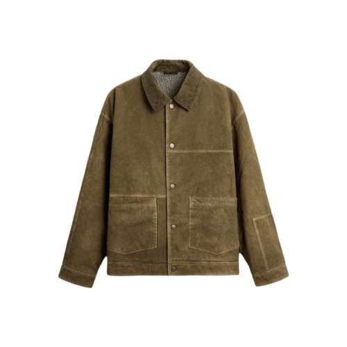 ZARA Новогодний FW24 Куртки и Пальто Мужской Выстиранный Зеленый