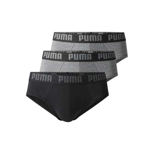 PUMA Трусы Мужские 3 упаковки серый + серый + черный