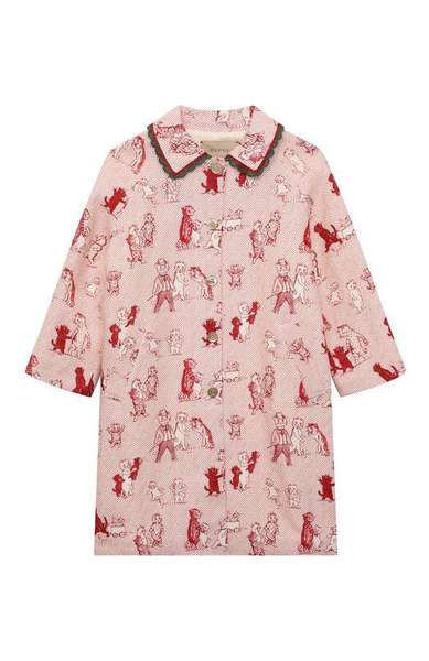 Детское: Льняное пальто Gucci
