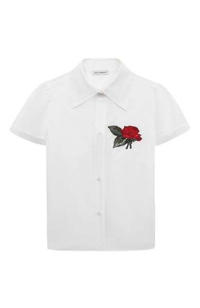 Детское: Хлопковая блузка Dolce & Gabbana