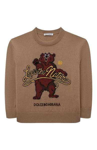 Детское: Шерстяной пуловер Dolce & Gabbana