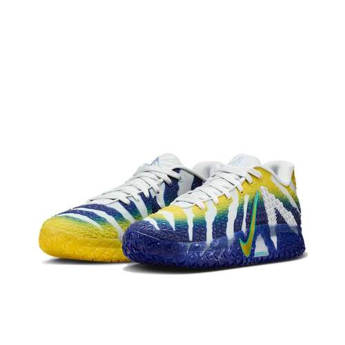 Nike Ja Morant 3 Отскок Сцепление Низкие Баскетбольные Кроссовки Мужские Белый Синий Желтый