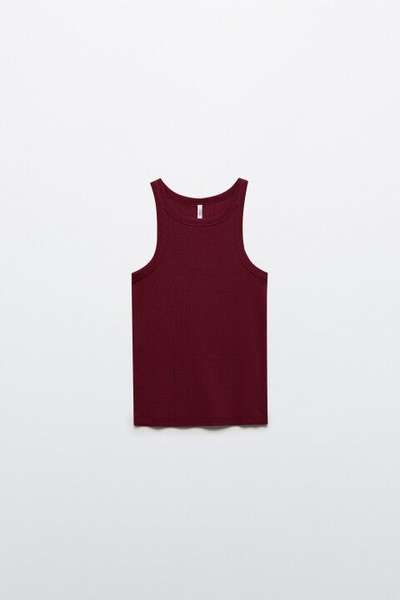 Майка базовая облегающая в рубчик