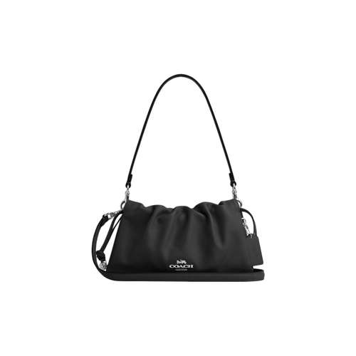 COACH Faye Cloud Сумка из коровьей кожи Сумка Сумка через плечо Средняя Женская Черная