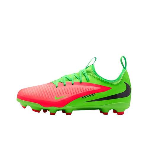 Nike Phantom 6 противоскользящие низкие футбольные бутсы для детей красные и зеленые