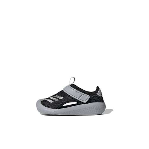 Adidas Противоскользящая амортизация низкие топы обувь для младенцев и малышей черный серый для малышей