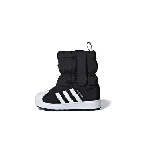 Adidas Originals SST Wint3r CF I Удобная противоскользящая и устойчивая к истиранию детская обувь высокий верх черная