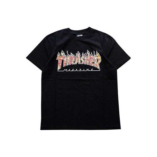 Thrasher T-Shirt Японская версия Унисекс Черный