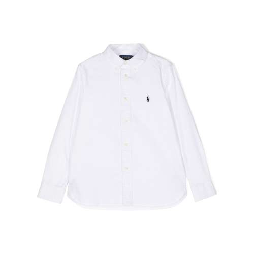 Polo Ralph Lauren Животный тотем Рубашка Осенний Летний Разборный обруч Облегающий крой Подростки Белый