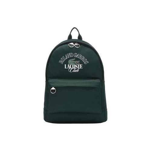 Рюкзак из ткани LACOSTE большой мужской темно-зеленый