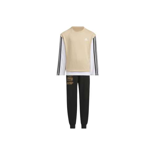 Adidas Express TRACK SUIT Повседневная спортивная одежда Волшебный Светло-янтарный Белый Черный для детей 3-7 лет