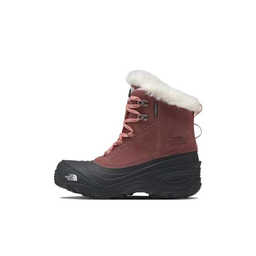 The North Face Shellista противоскользящие термические детские ботинки средней длины розовые черные для малышей