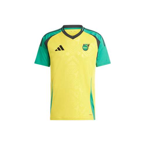 Adidas Jamaica 24 Дом Джерси Футбол Джерси Мужской Желтый Зеленый
