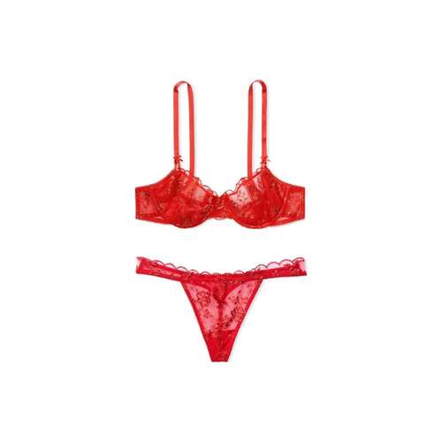 Victoria's Secret Комплект нижнего белья "Magical Цветочный" Женский Красный
