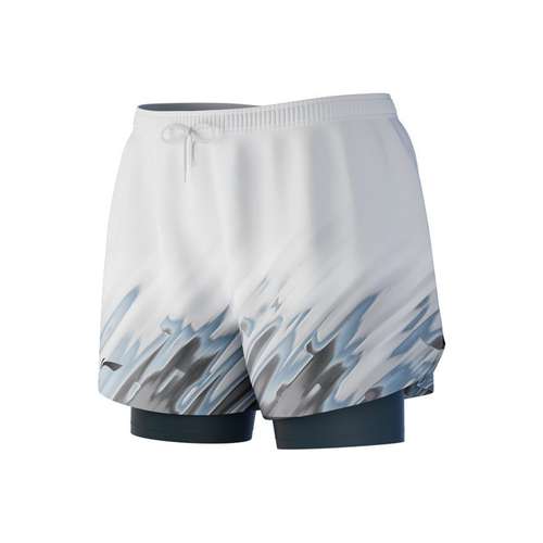 Li NING Плавательные шорты Мужские Белые и Синие