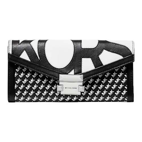 MICHAEL KORS MICHAEL KORS Whitney Кожаный кошелек женский черный белый