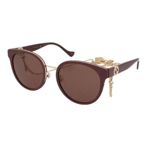 GUCCI Круглые Солнцезащитные Очки Женские Красные