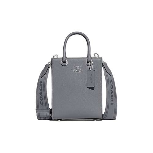 COACH Коровья кожа Тоут Сумка Сумка для покупок Сумка Маленькая Женская Серого цвета