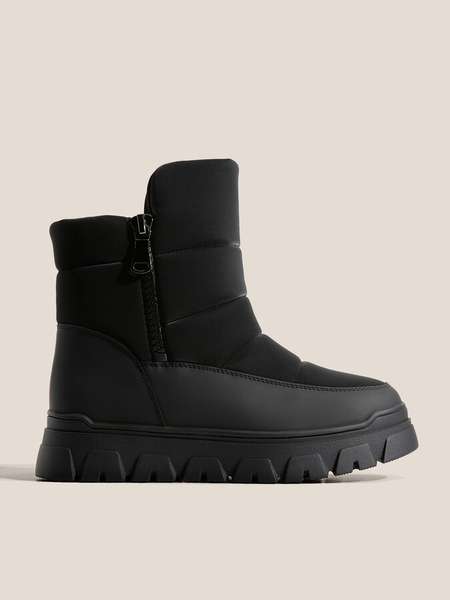 Женские дутики TENDANCE (прорезиненный текстиль waterproof/иск. кожа)