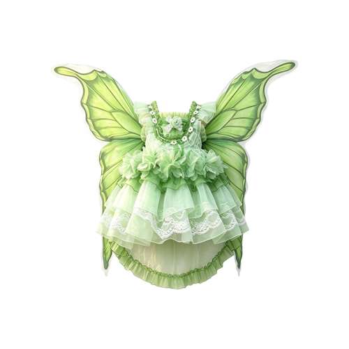Disney Зеленый Эльф + Butterfly Wings Детские Платья