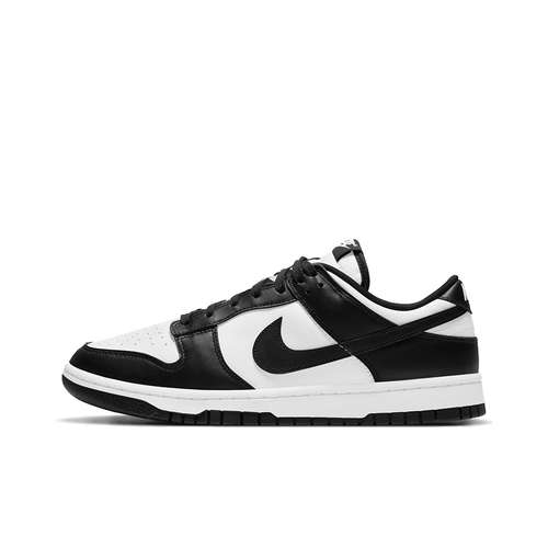 Nike Dunk Low Retro 'Черный' Кожа Амортизация Устойчивость к истиранию Низкий Топ Скейтборд Обувь Мужская Черный Белый
