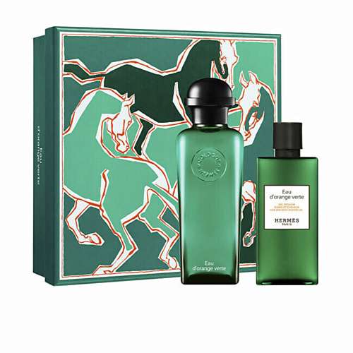 HERMES Набор  Eau D'Orange Verte: Одеколон + Гель для душа