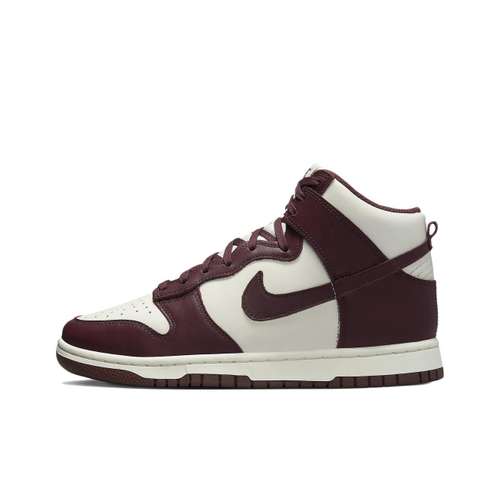 Nike Dunk High Burgundy CRUSH Удобные Высокие Кроссовки для Скейтбординга Женские Burgundy