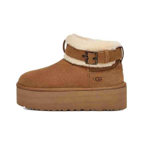 UGG CLASSIC ULTRA MINI Искусственная замша Круглый носок Застежка С флисовой подкладкой Короткие снегоботинки 3,5 см