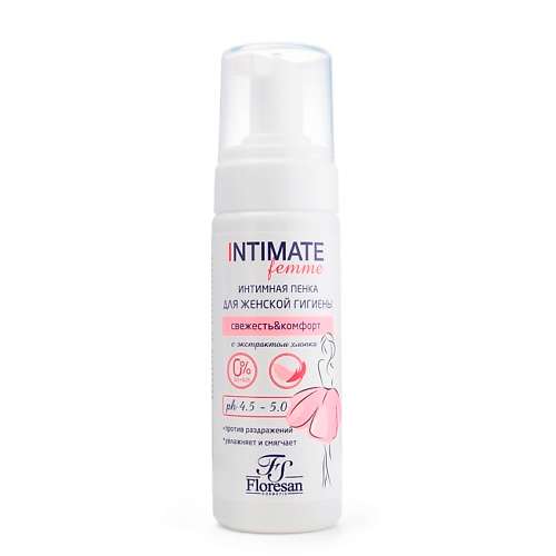 FLORESAN Пенка для интимной гигиены СВЕЖЕСТЬ и КОМФОРТ INTIMATE