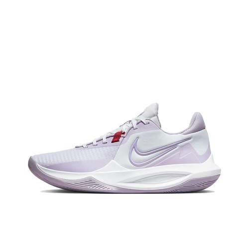 Nike Precision 6 Precision 6 Противоскользящие Низкие Баскетбольные Кроссовки для Игры Мужские Белые Фиолетовые
