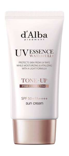 d'Alba Waterfull+ UV Essence Tone-Up Pink Correcting Sun Cream SPF 50+ PA++++