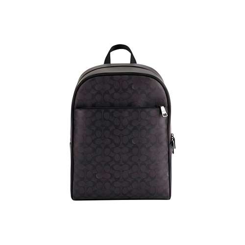 COACH Рюкзак из коровьей кожи большой мужской черный