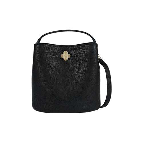 Furla Danae Рельефная Телячья Кожа Ведрообразная Сумка Мини Женская Черная