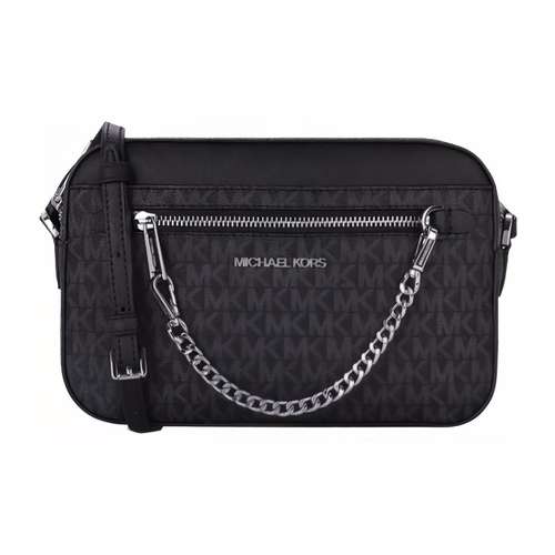 MICHAEL KORS Jet Set PVC с кожаными вставками Камера Сумка Сумка через плечо Сумка на плечо Женская Черная