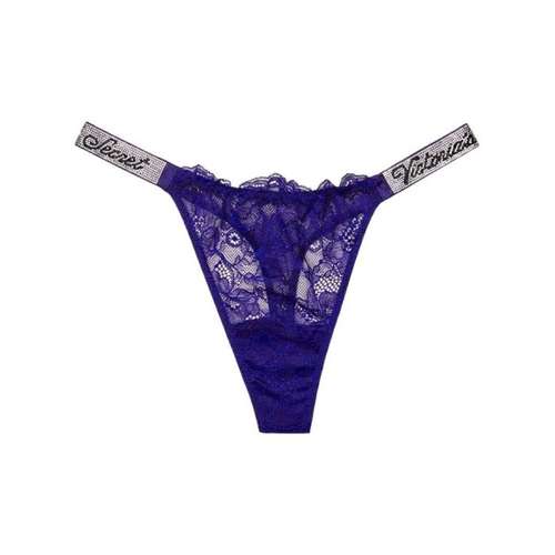 Victoria's Secret Стринг Женский 1 Упаковка Темно-Синий Фиолетовый