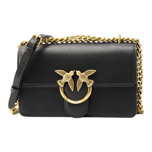 PINKO FRAIMED Кожа Сумка через плечо Женская Черная