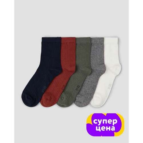 Носки для мальчиков 5 пар:Разноцветный:23-24