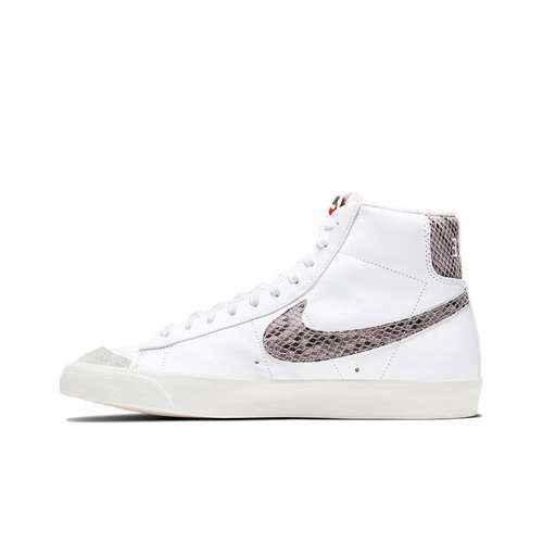Nike Blazer Винтаж Змеиный принт MID Скейтборд Кроссовки Унисекс Белый