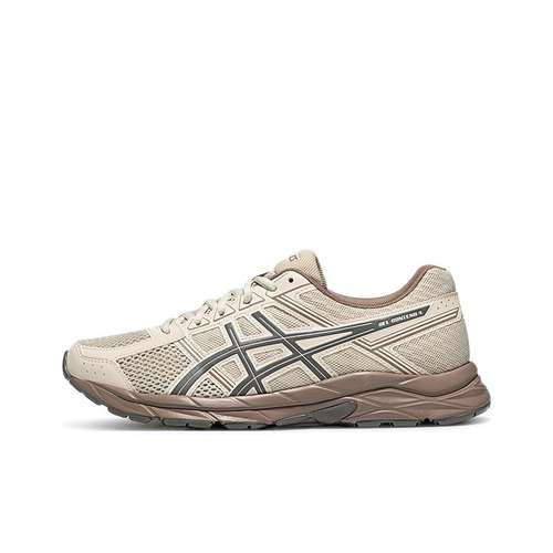 Asics Гель Contend 4 Сетчатая ткань Низкий топ AMPLIFOAM Спринт Беговые кроссовки Мужские