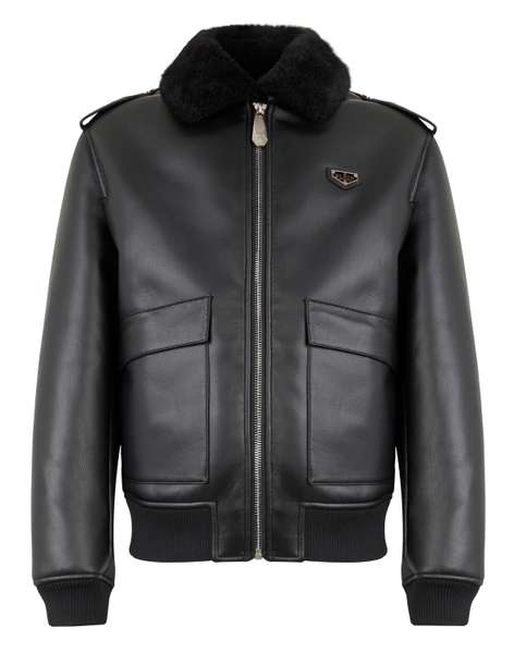 Дубленка из экокожи, PHILIPP PLEIN, LAEC-MRB3074-PTE003N_02