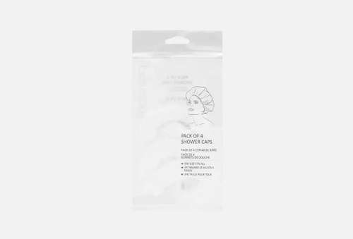 Шапочка для душа | BASICARE | PACK OF 4 SHOWER CAPS