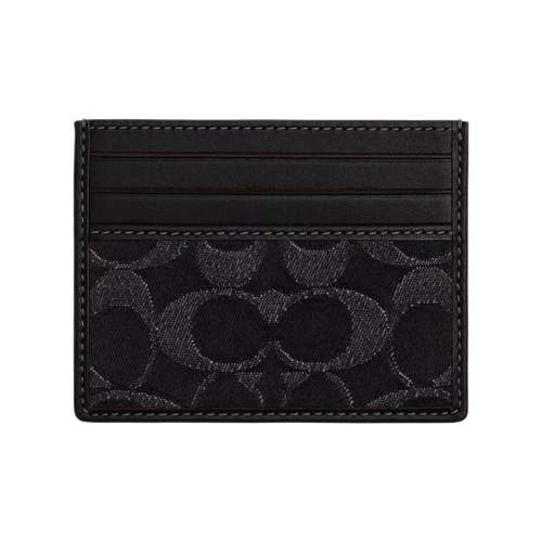 COACH Card Case Деним Картхолдер Женский Серебряный и Черный
