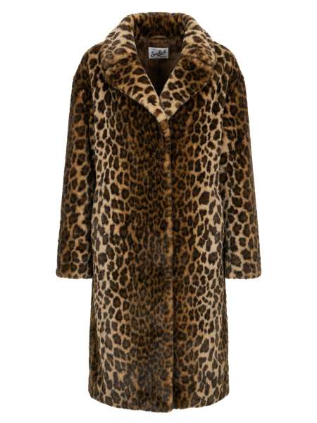 Шуба из эко-меха, MC2 SAINT BARTH, ROUGE FUR LEOPARDY 1910