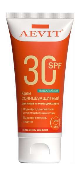 Aevit Водостойкий солнцезащитный крем SPF 30
