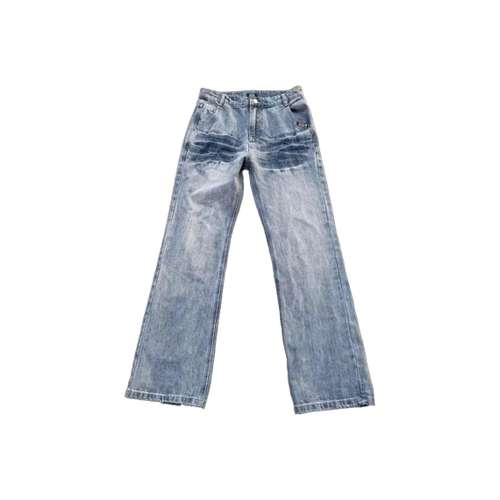 TUCANO Lightning Pattern Denim Blue [Bootcut Silhouette Corrective] Unisex Jeans ТУКАНО Lightning Pattern Деним Синий [Буткат Силуэт Корректирующий] Унисекс Джинсы
