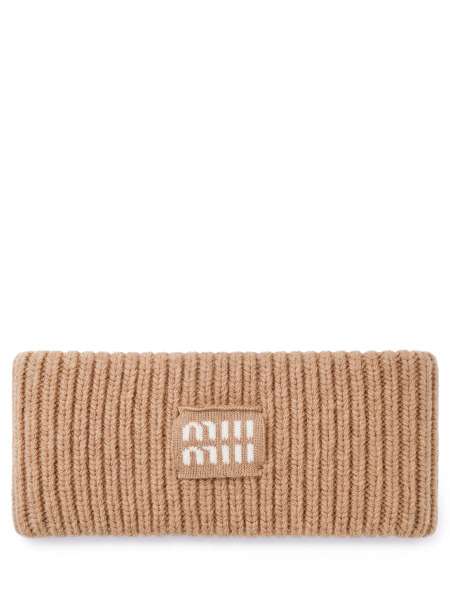 Повязка на голову из шерсти и кашемира, MIU MIU, 5IH0442F8S F0040