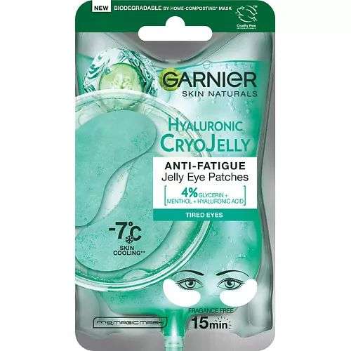 GARNIER Тканевые патчи Эксперт + Крио Гель Skin Naturals Hyaluronic Cryo Jelly Eye Patches