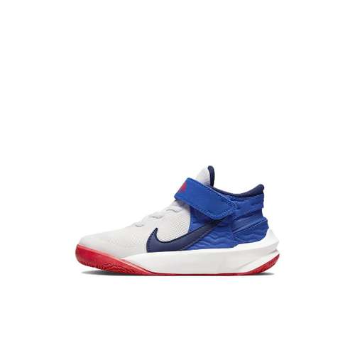 Nike Team Hustle D 10 Flyease MID Топ Детские Баскетбольные Кроссовки Серый Синий Детские Возраст 3-7 Лет