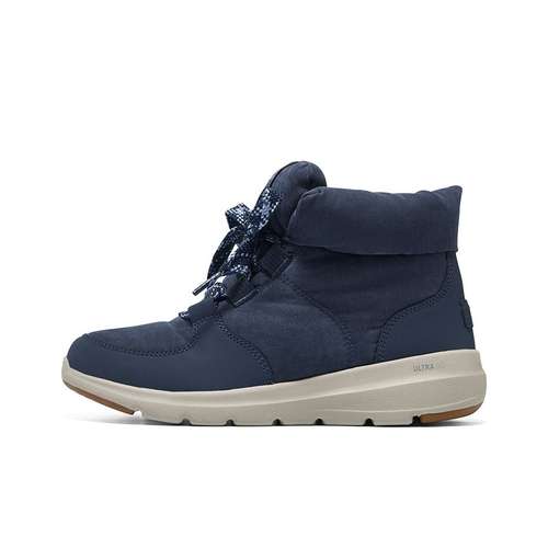 Skechers Glacial Ultra Пухлые туфли Удобная Повседневная Обувь Женская Морской Синий