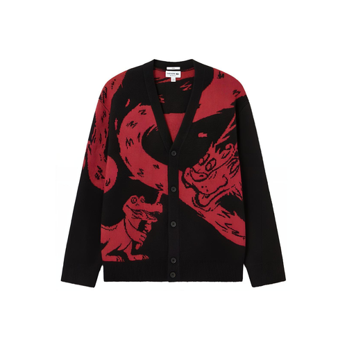 LACOSTE Коллаборация Year of The Dragon Spring Festival Collection Черные Мужские Свитера